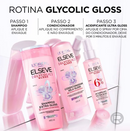 Kit Tratamento Capilar L'Oréal Paris Elseve Glycolic Gloss, Combate Porosidade, 5 Produtos para Brilho e Alinhamento